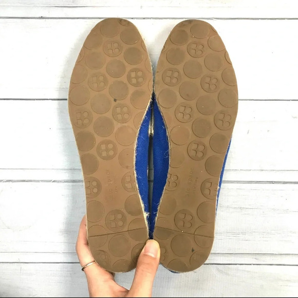 KATE SPADE Blue Canvas Espadrilles Flats Size 8, Excellent Condition - Picture 5 of 5
